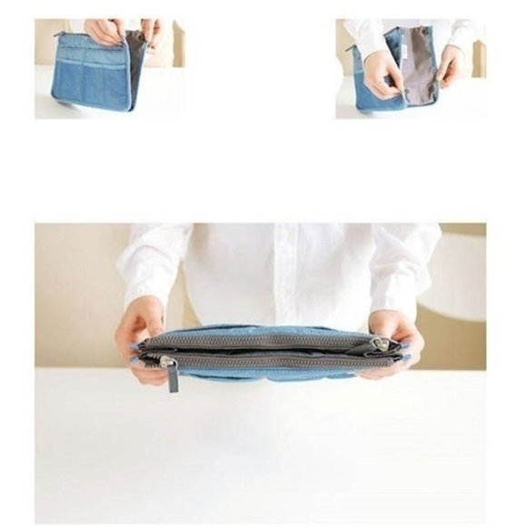 Travel Collapsible Organizer Insert Pouch - Red - Picture 4 of 5